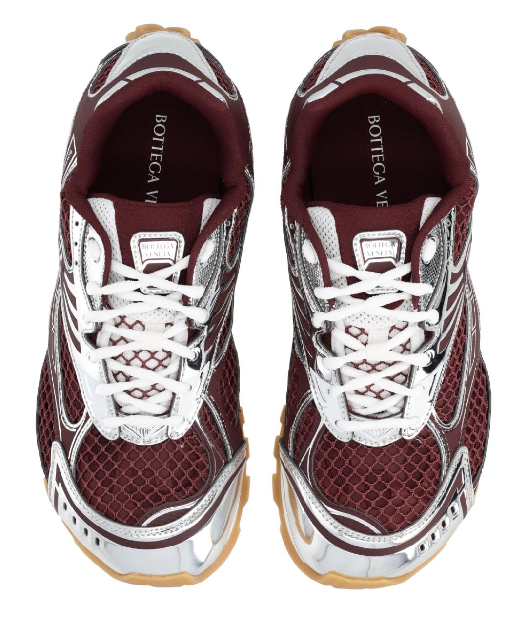 BOTTEGA VENETA Бордовые низкие кроссовки / кеды, фото 5