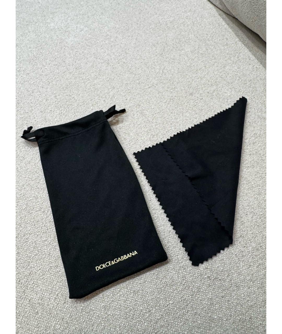 DOLCE&GABBANA Черные металлические солнцезащитные очки, фото 5