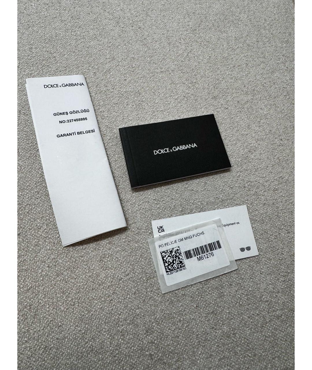 DOLCE&GABBANA Черные металлические солнцезащитные очки, фото 6