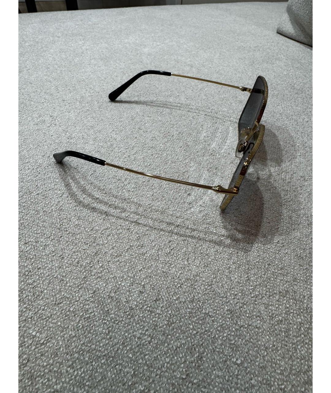 DOLCE&GABBANA Черные металлические солнцезащитные очки, фото 2