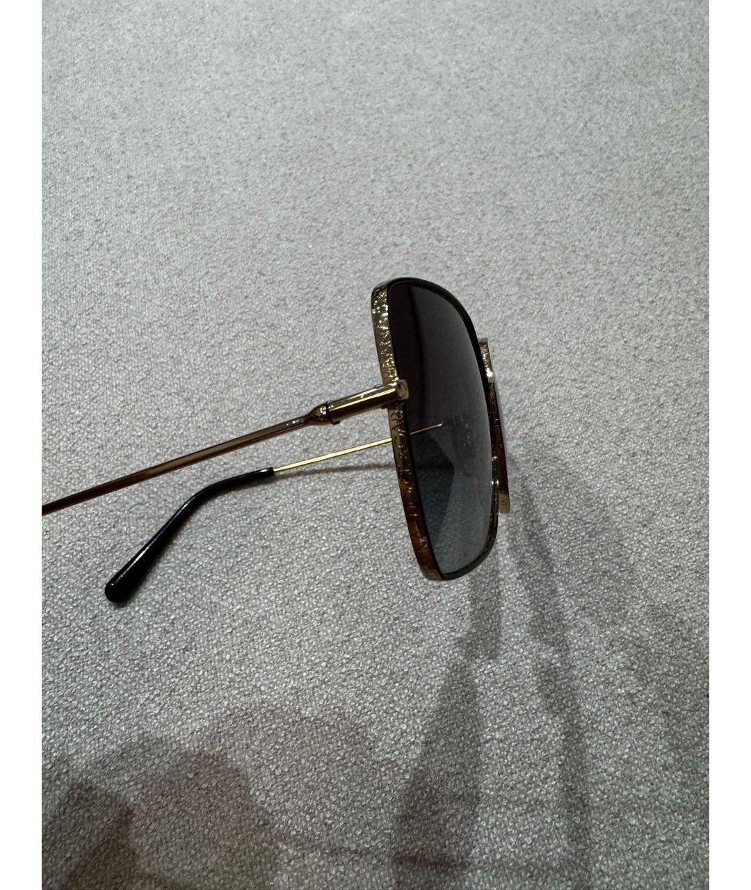 DOLCE&GABBANA Черные металлические солнцезащитные очки, фото 3