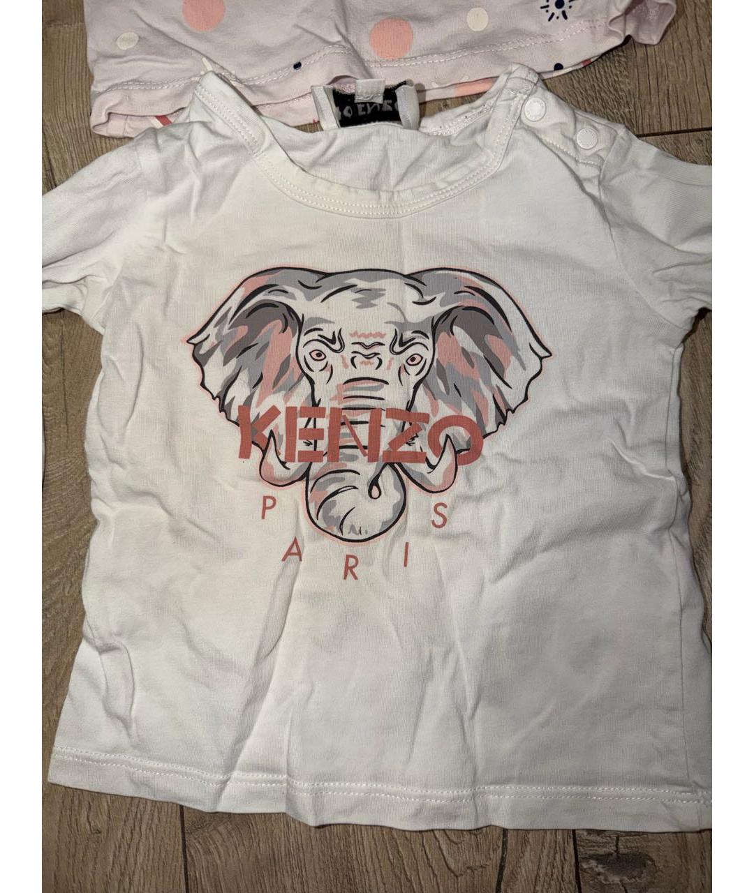 KENZO Розовый хлопковый футболка / топ, фото 3