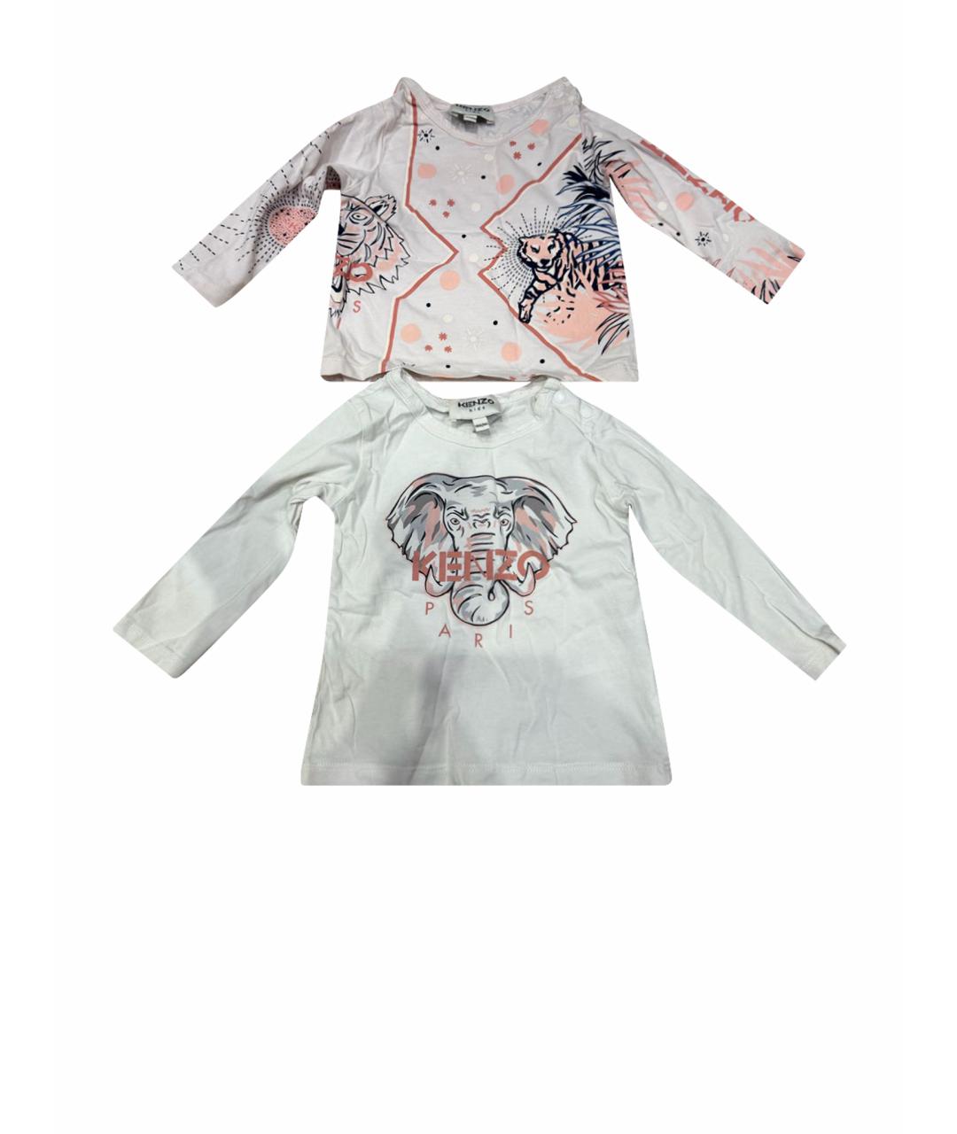 KENZO Розовый хлопковый футболка / топ, фото 1