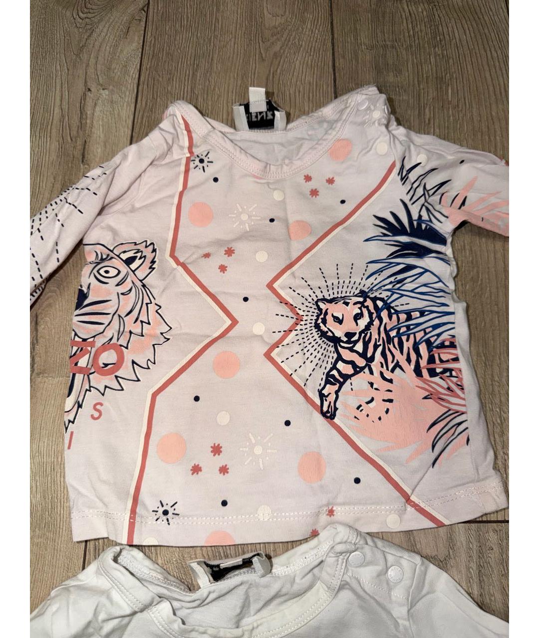 KENZO Розовый хлопковый футболка / топ, фото 4