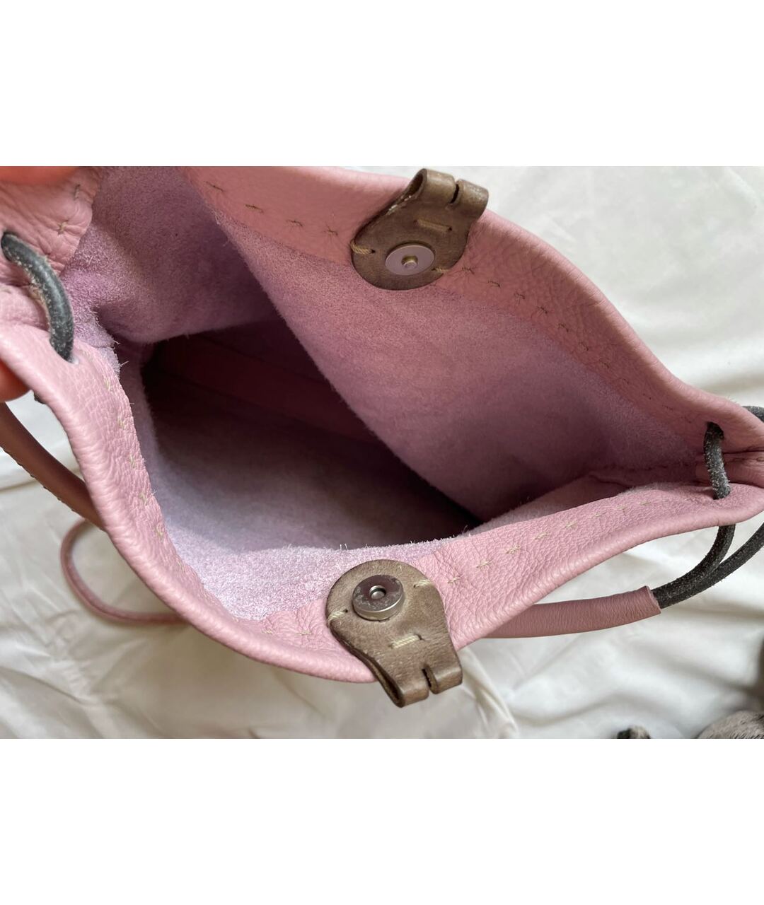 HENRY BEGUELIN Розовая кожаная сумка тоут, фото 3