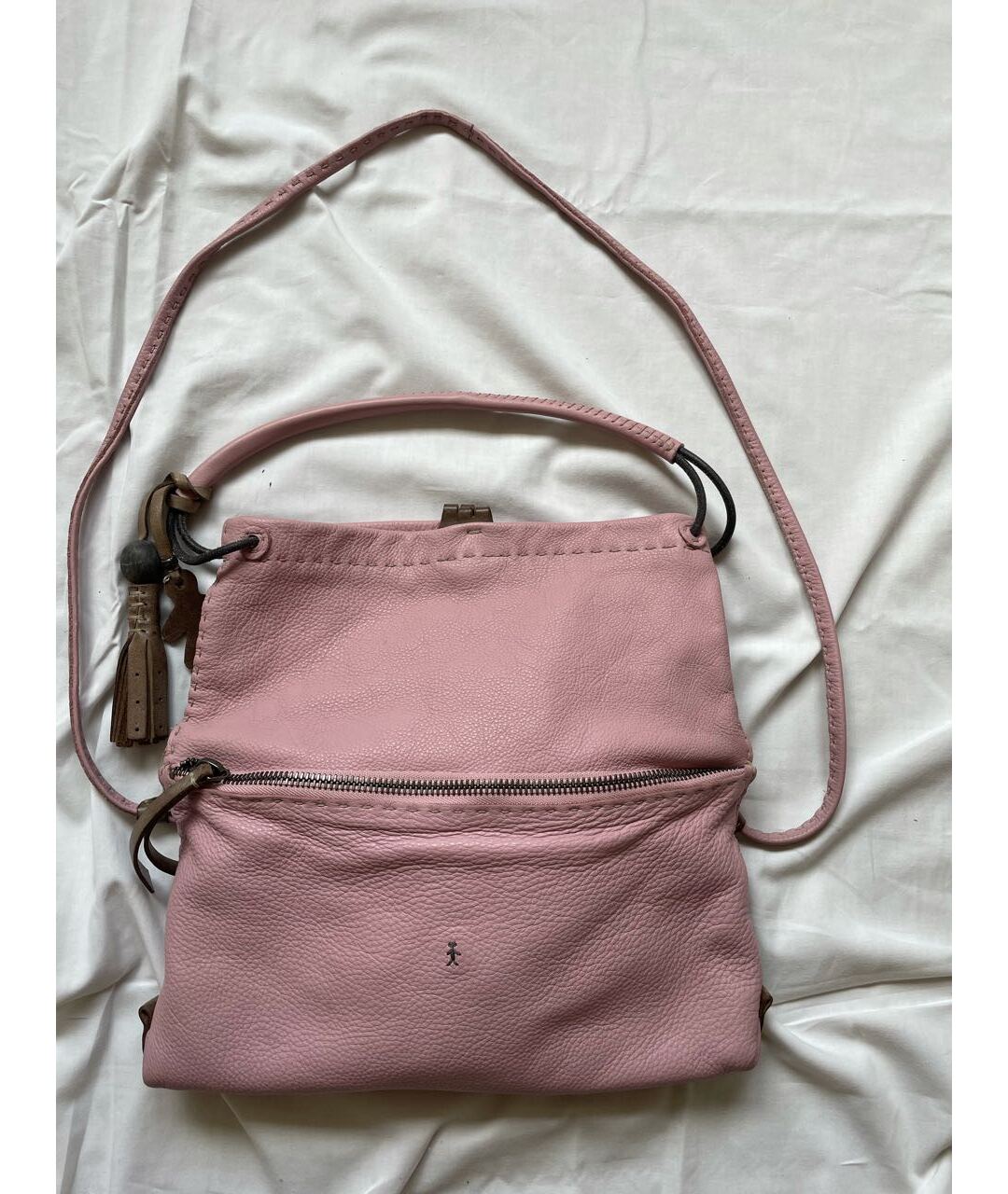 HENRY BEGUELIN Розовая кожаная сумка тоут, фото 4