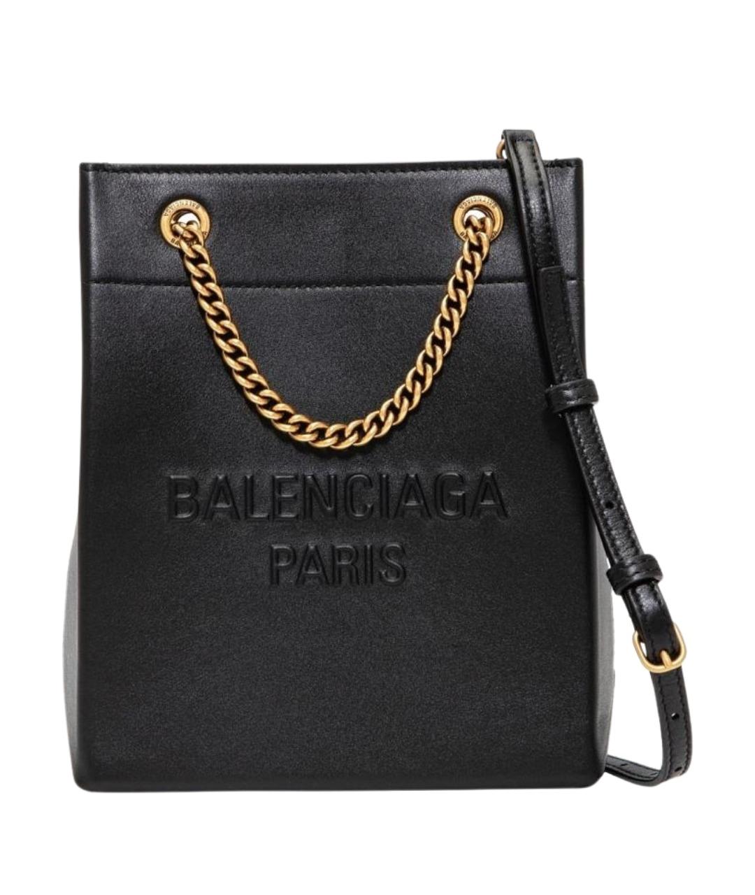 BALENCIAGA Черная кожаная сумка через плечо, фото 1