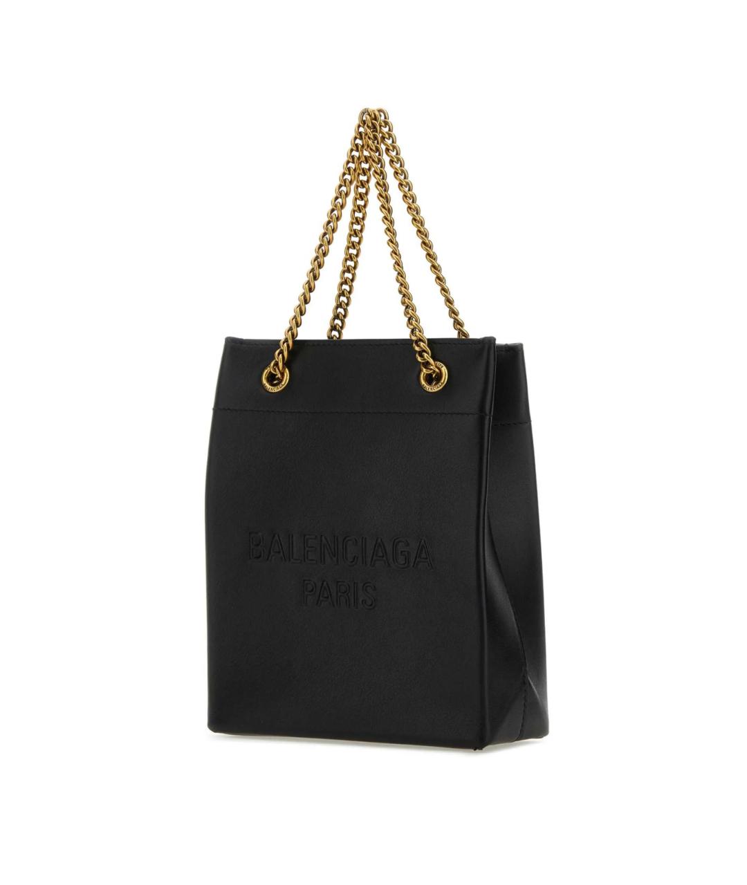 BALENCIAGA Черная кожаная сумка через плечо, фото 2