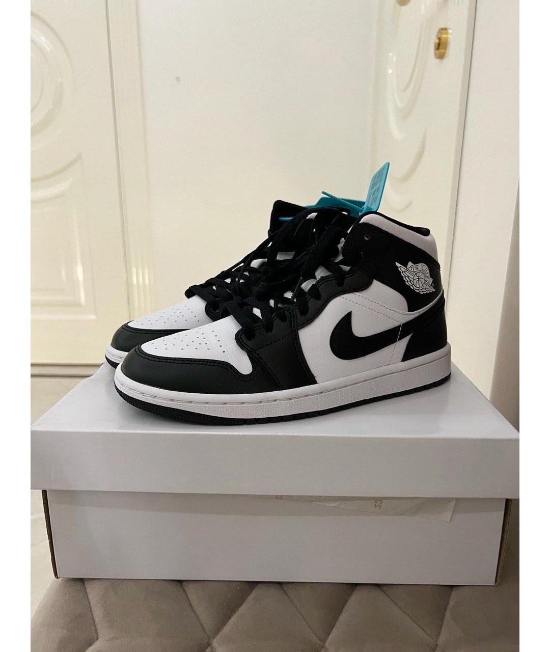 JORDAN Черные кожаные кроссовки, фото 5