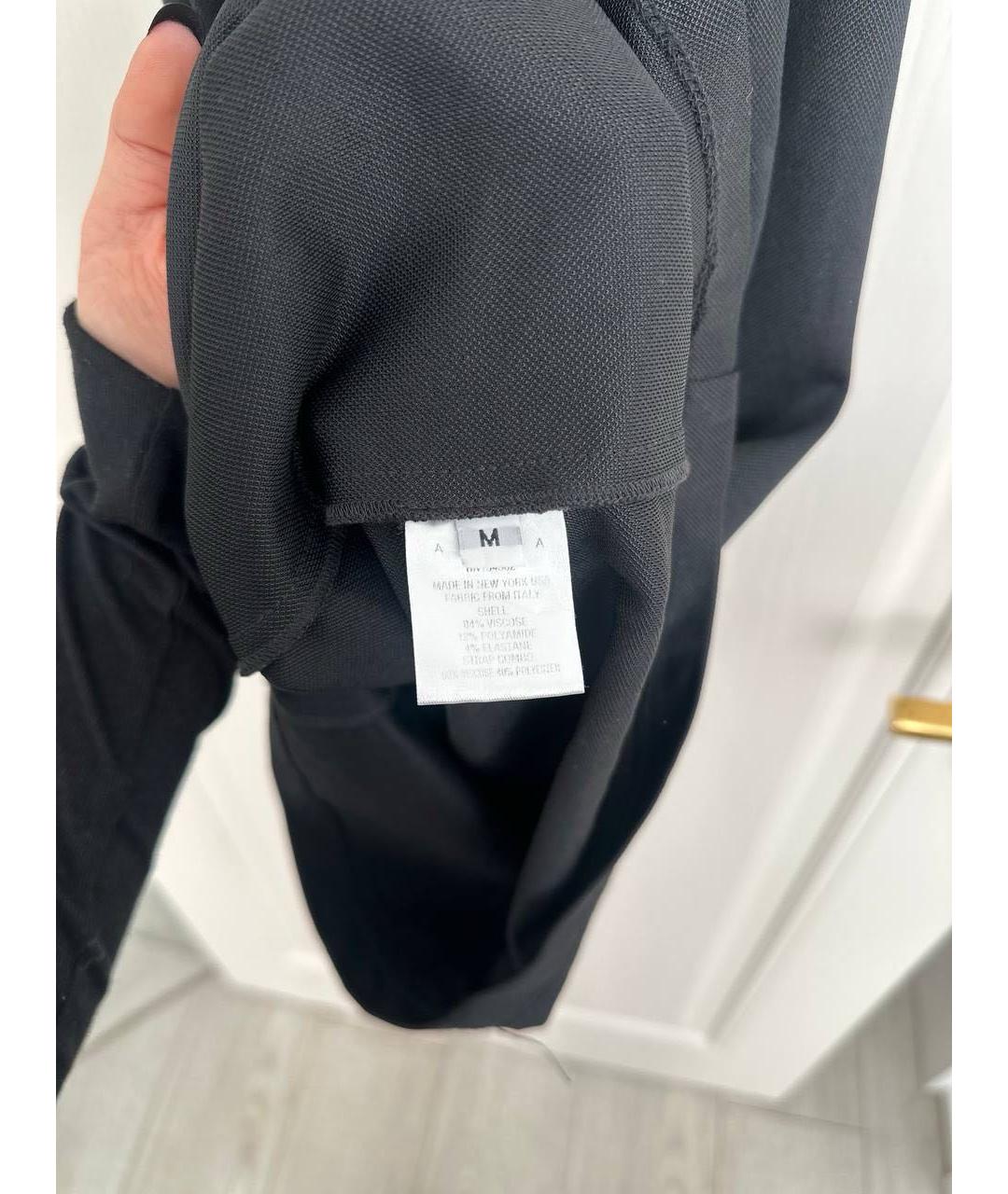 AREA Черное вискозное коктейльное платье, фото 4