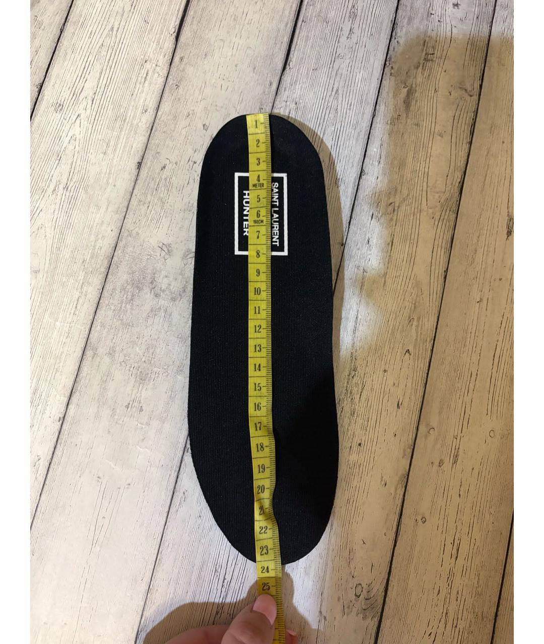 SAINT LAURENT Черные резиновые сапоги, фото 8