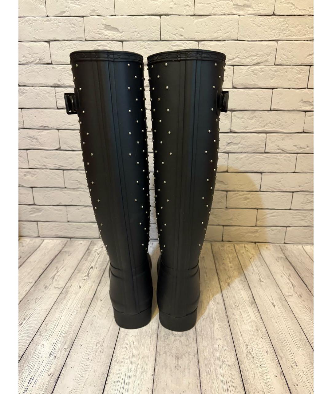 SAINT LAURENT Черные резиновые сапоги, фото 4