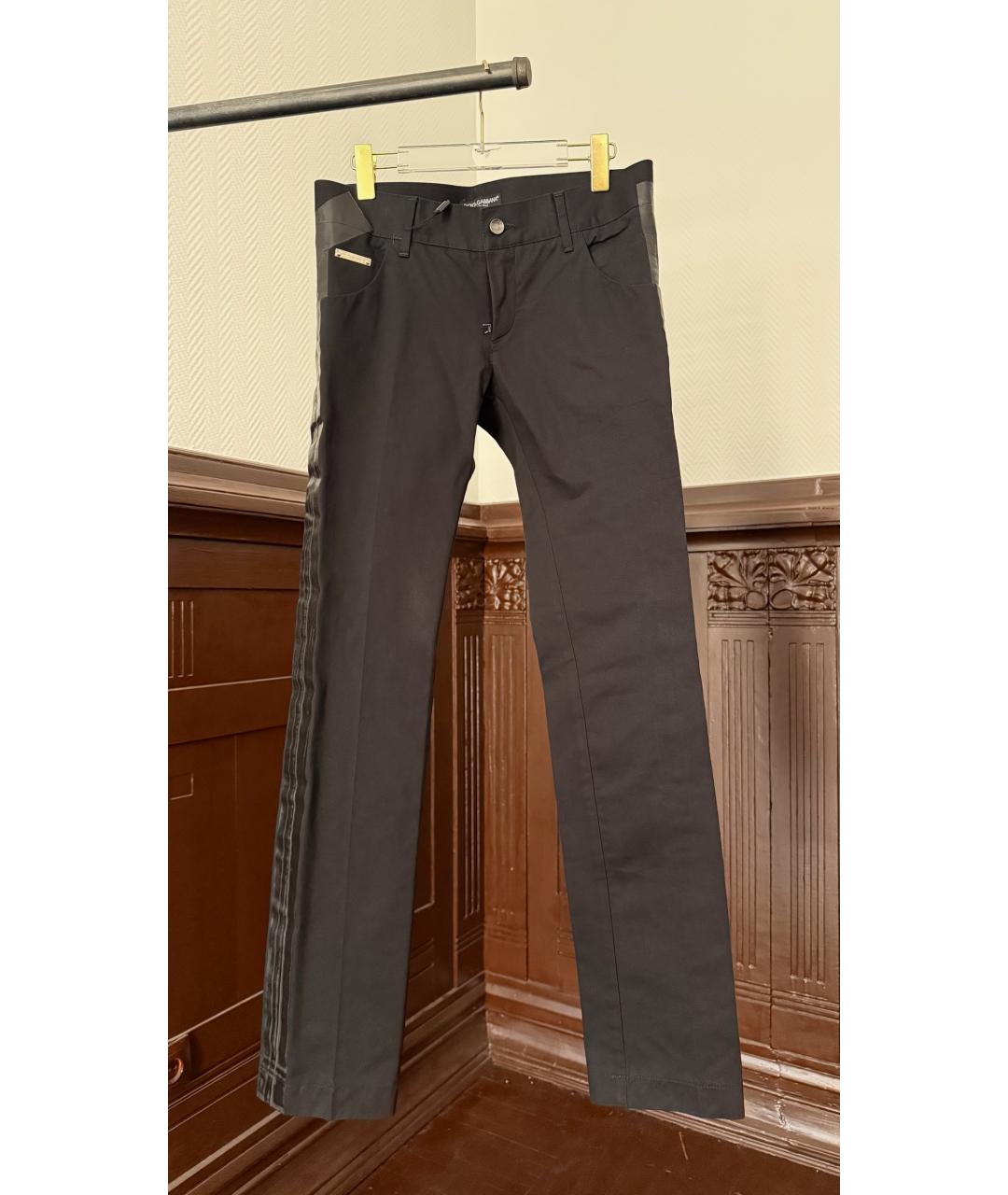 DOLCE&GABBANA Черные прямые брюки, фото 6