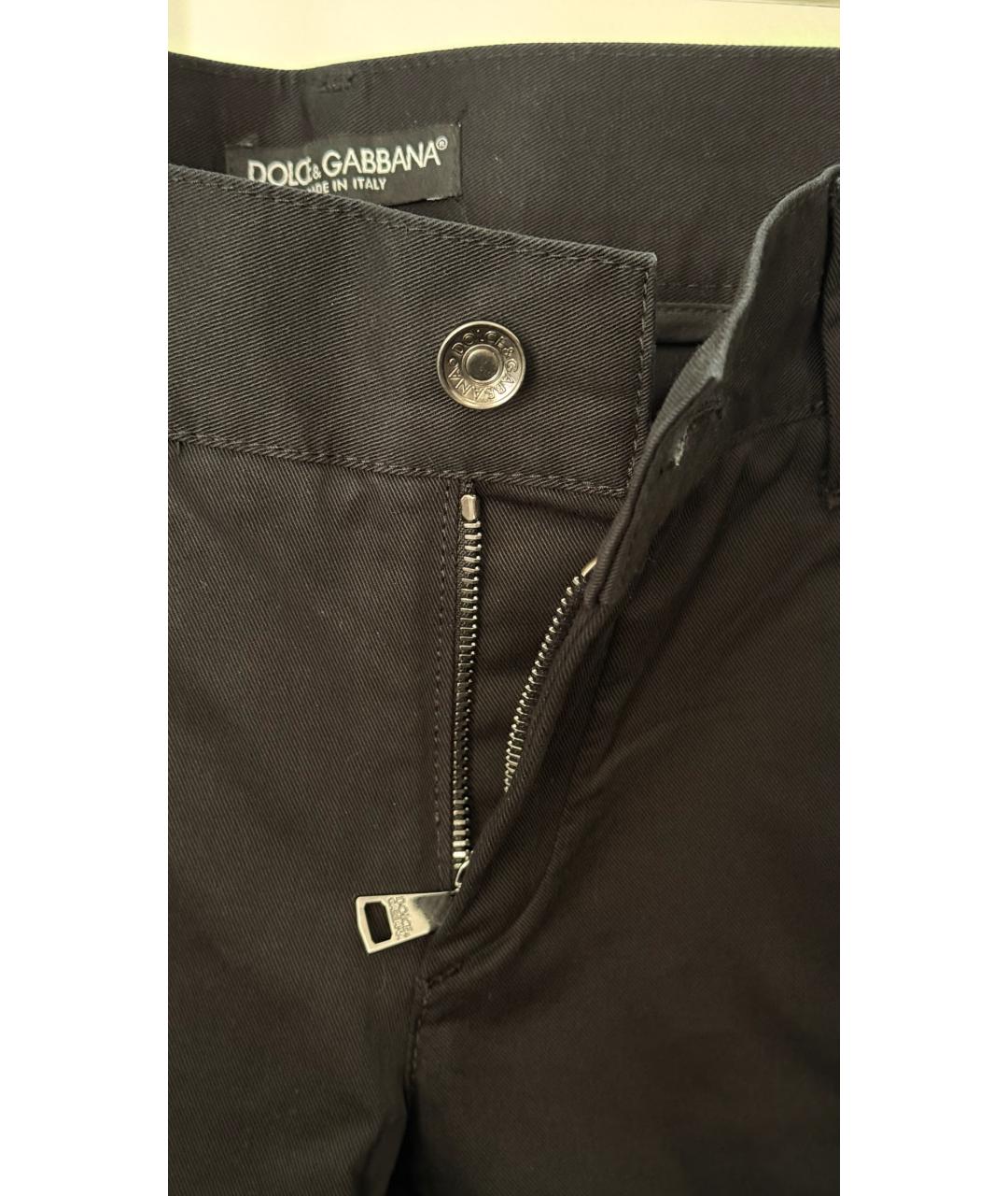 DOLCE&GABBANA Черные прямые брюки, фото 5