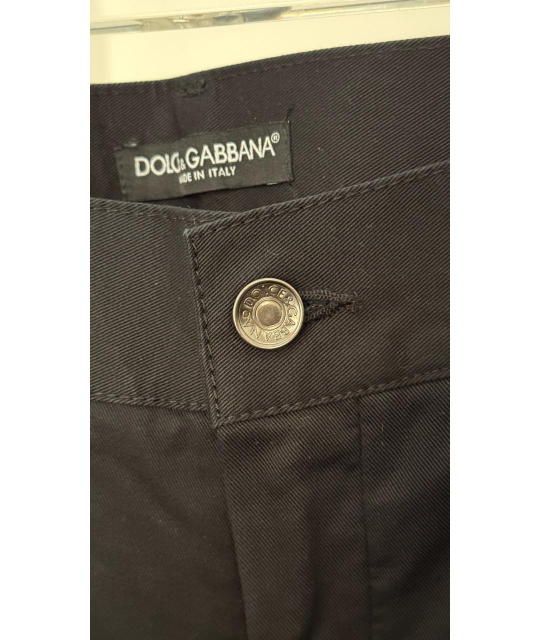 DOLCE&GABBANA Черные прямые брюки, фото 3