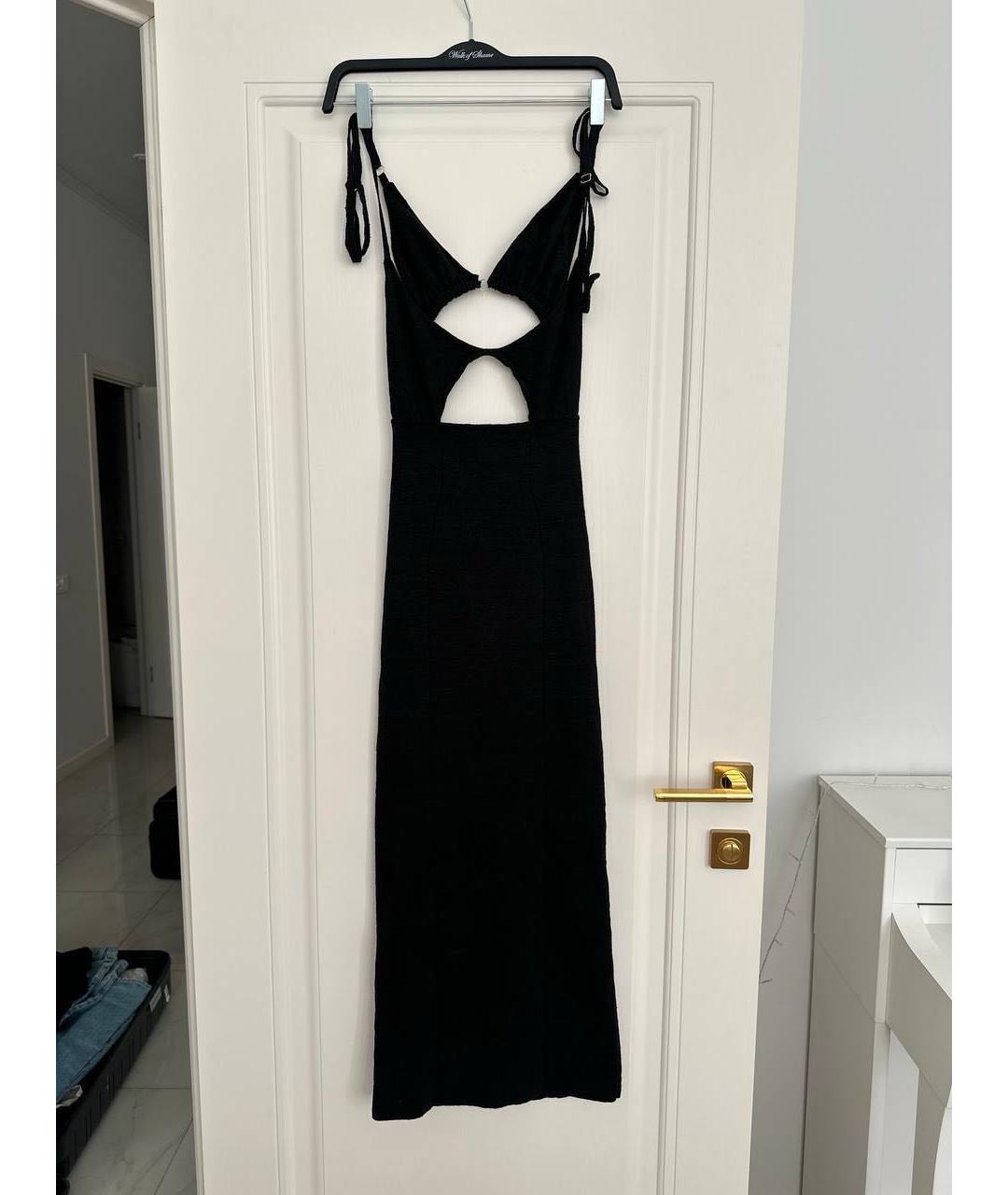 JACQUEMUS Черное льняное повседневное платье, фото 2