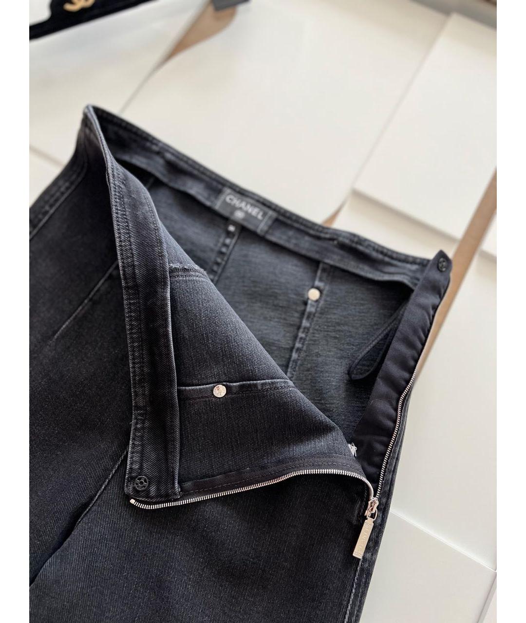 CHANEL Черные джинсы слим, фото 3
