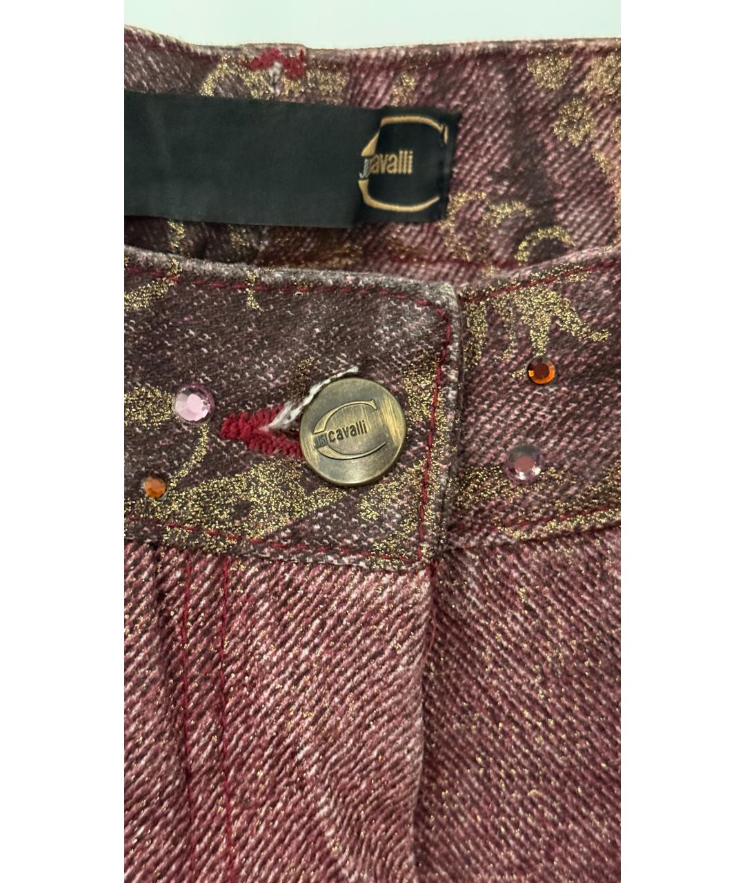 JUST CAVALLI Розовые хлопковые прямые джинсы, фото 6