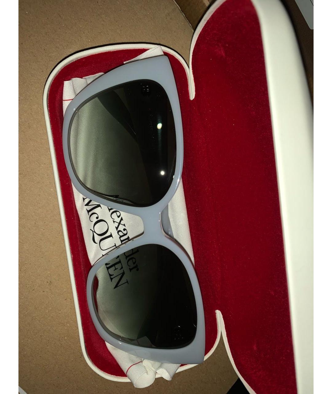 ALEXANDER MCQUEEN Голубые пластиковые солнцезащитные очки, фото 5