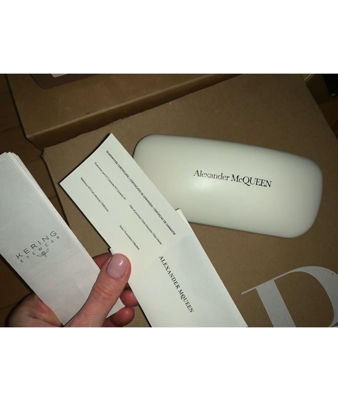 ALEXANDER MCQUEEN Голубые пластиковые солнцезащитные очки, фото 6