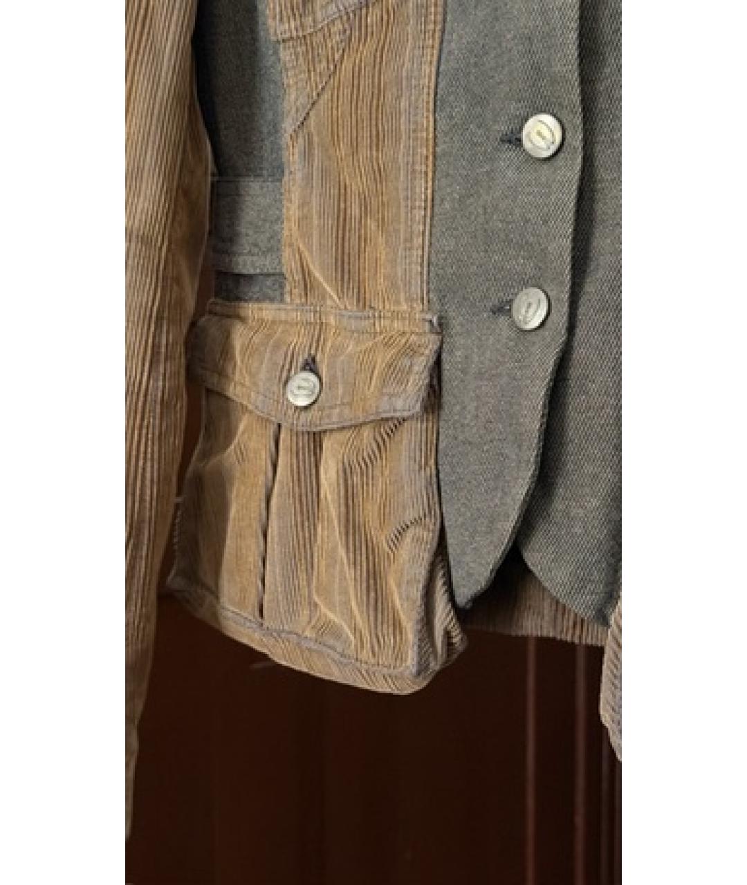 JUST CAVALLI Бежевый замшевый костюм с брюками, фото 4