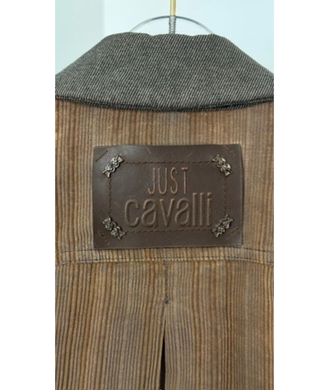JUST CAVALLI Бежевый замшевый костюм с брюками, фото 3