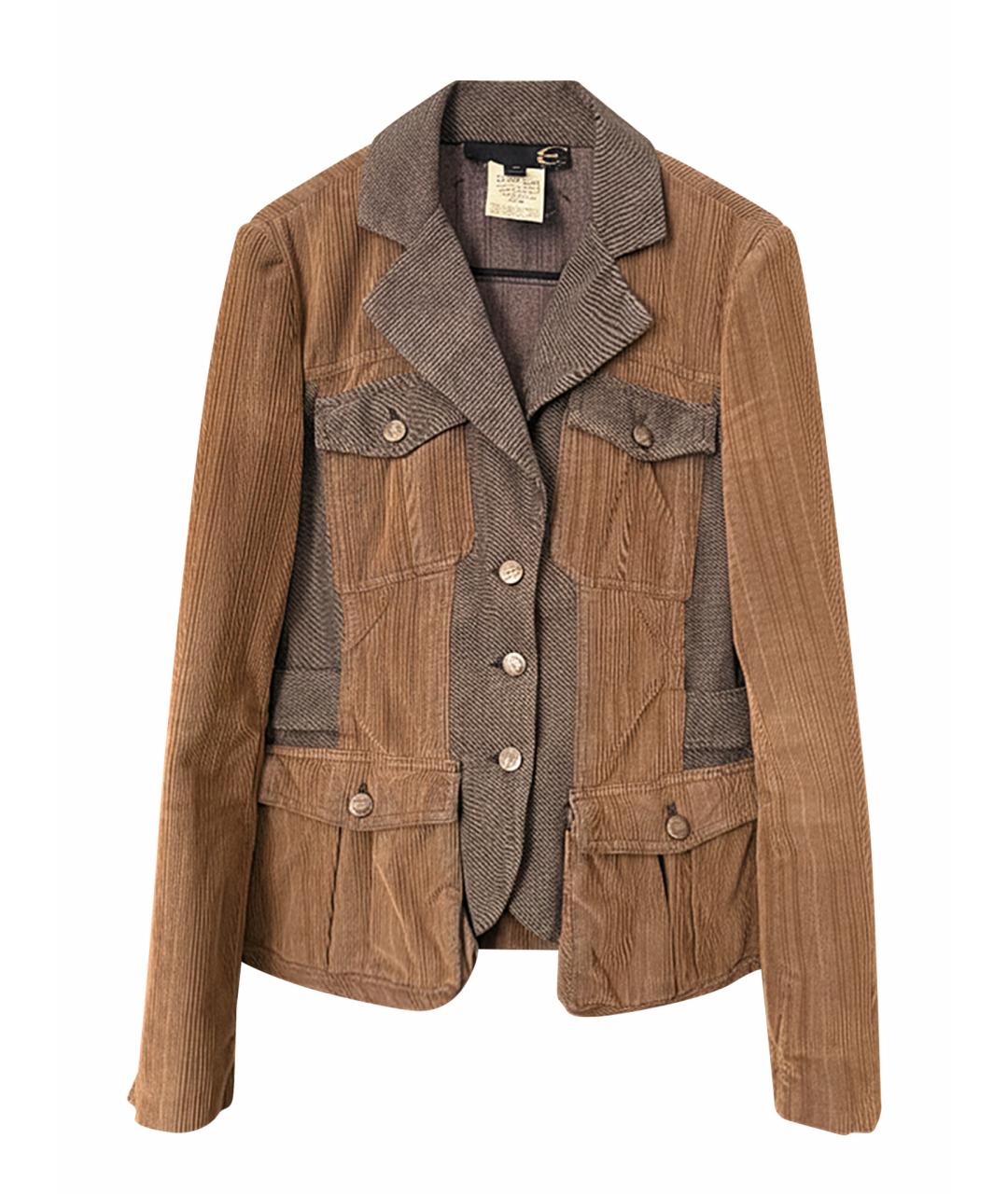 JUST CAVALLI Бежевый замшевый костюм с брюками, фото 1