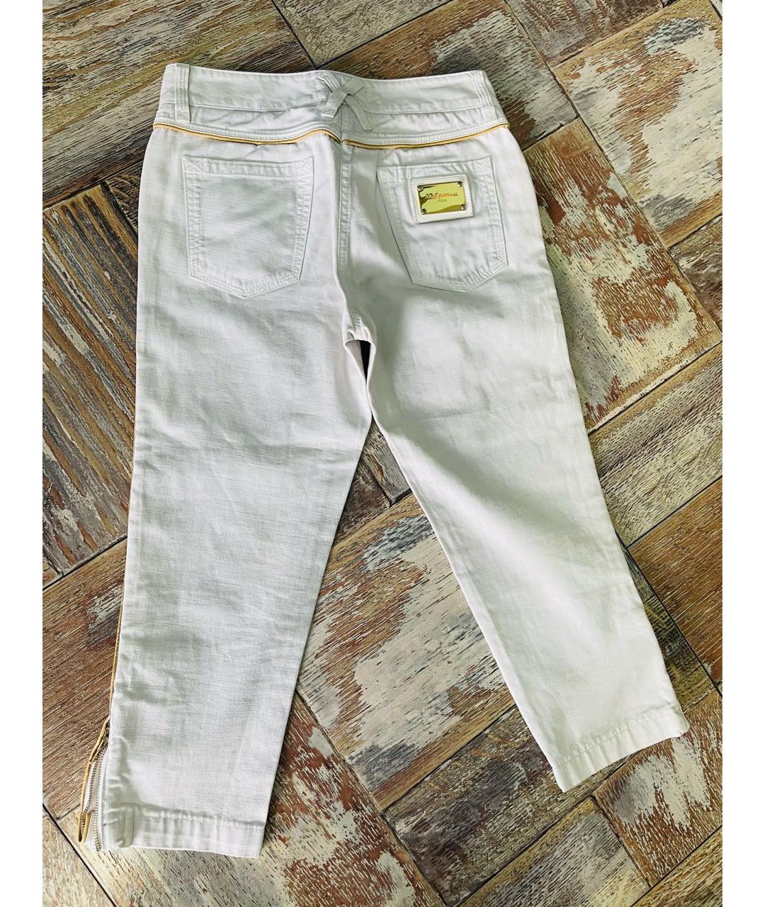 DOLCE&GABBANA Белые бриджи, фото 3