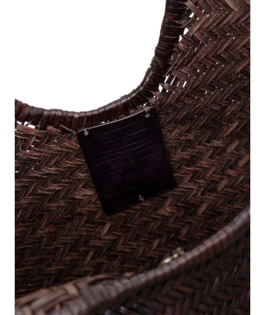 Dragon Diffusion Коричневая кожаная сумка через плечо, фото 5