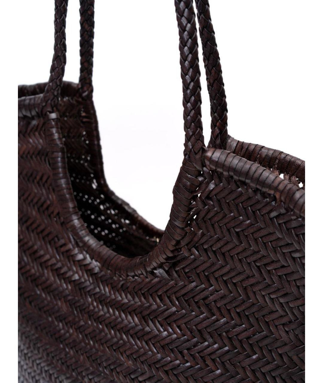 Dragon Diffusion Коричневая кожаная сумка через плечо, фото 4