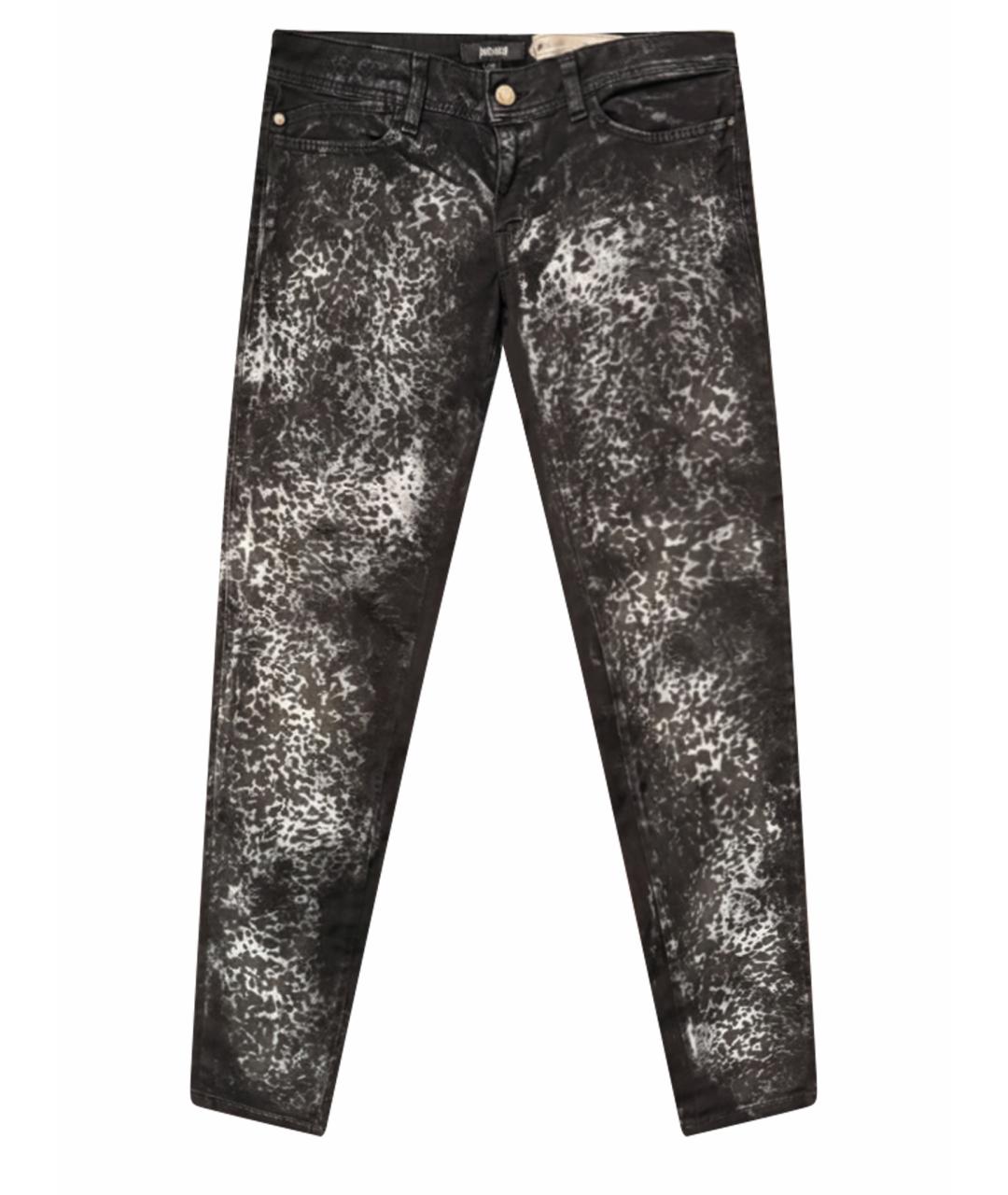 JUST CAVALLI Черные хлопковые прямые джинсы, фото 1