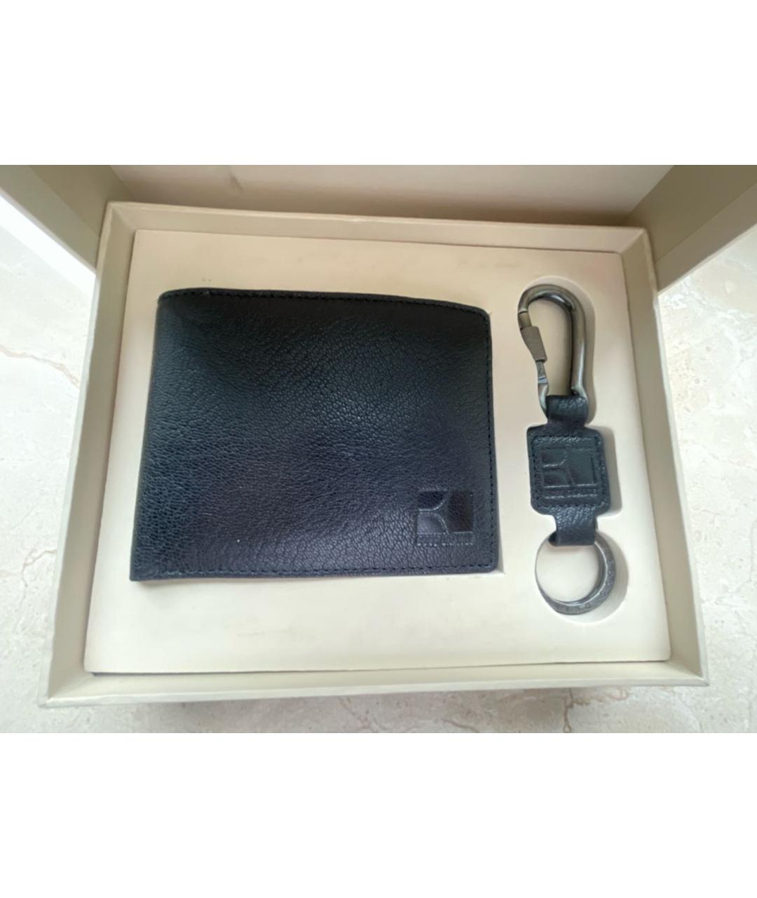 HUGO BOSS Черный кожаный кошелек, фото 8