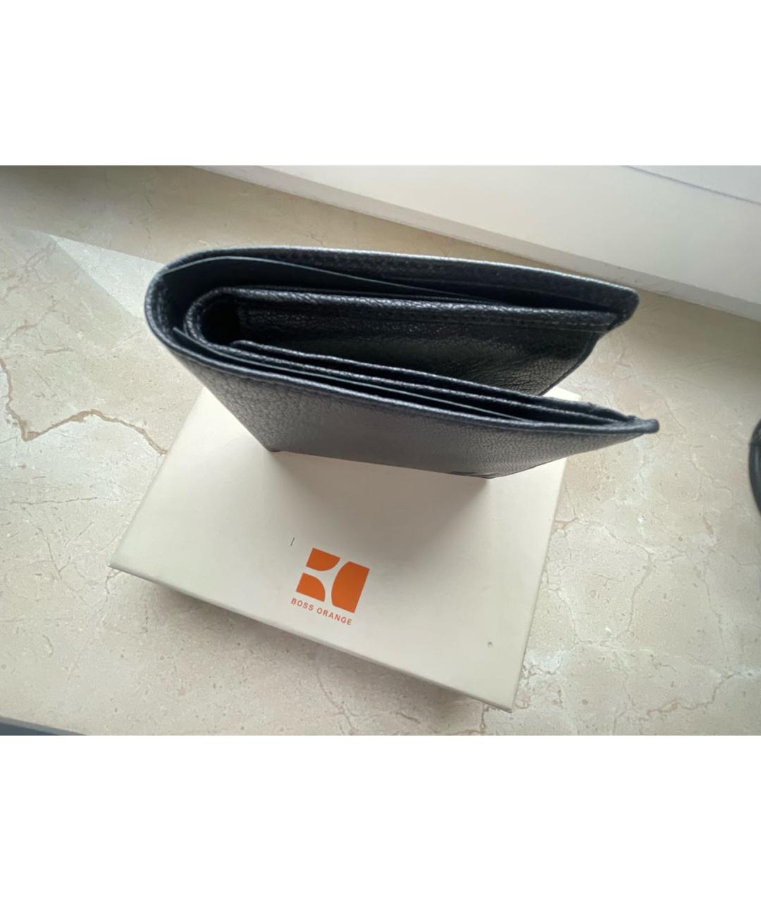 HUGO BOSS Черный кожаный кошелек, фото 7