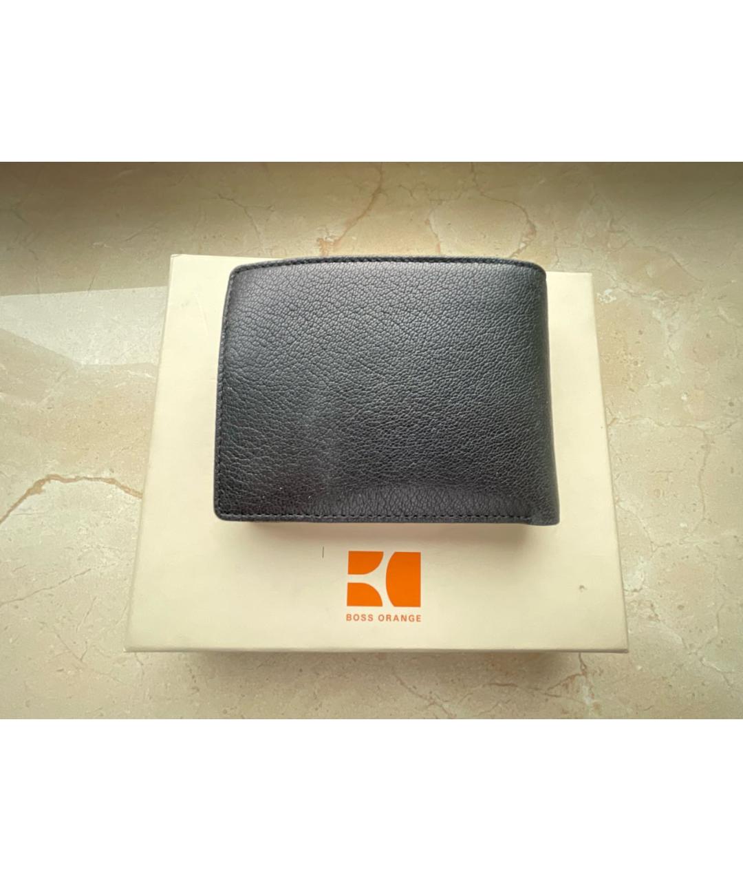 HUGO BOSS Черный кожаный кошелек, фото 6