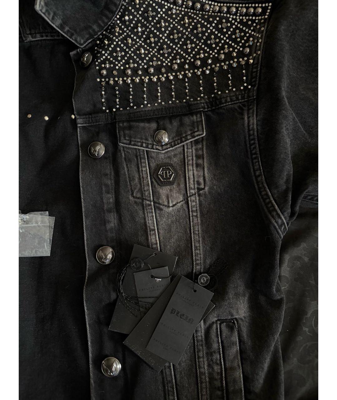 PHILIPP PLEIN Черная деним куртка, фото 6