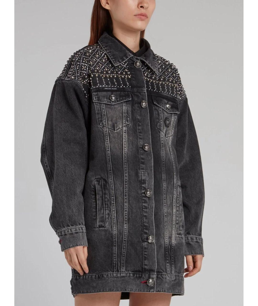 PHILIPP PLEIN Черная деним куртка, фото 8