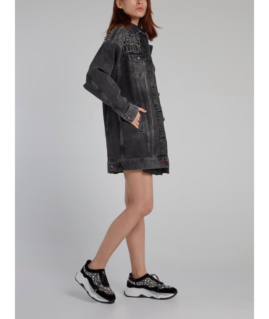 PHILIPP PLEIN Черная деним куртка, фото 3