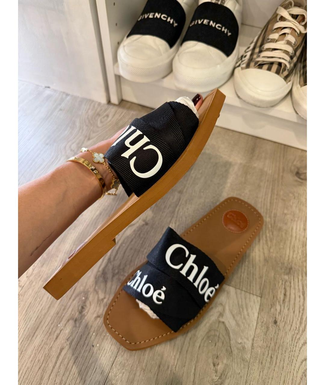 CHLOE Черные шлепанцы, фото 6