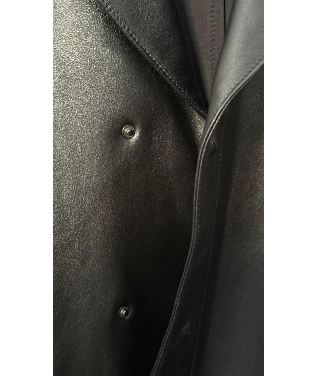 MAISON MARGIELA Черный кожаный жакет/пиджак, фото 4
