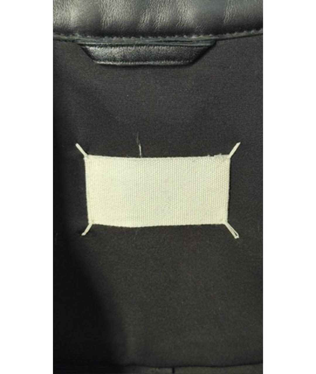 MAISON MARGIELA Черный кожаный жакет/пиджак, фото 3