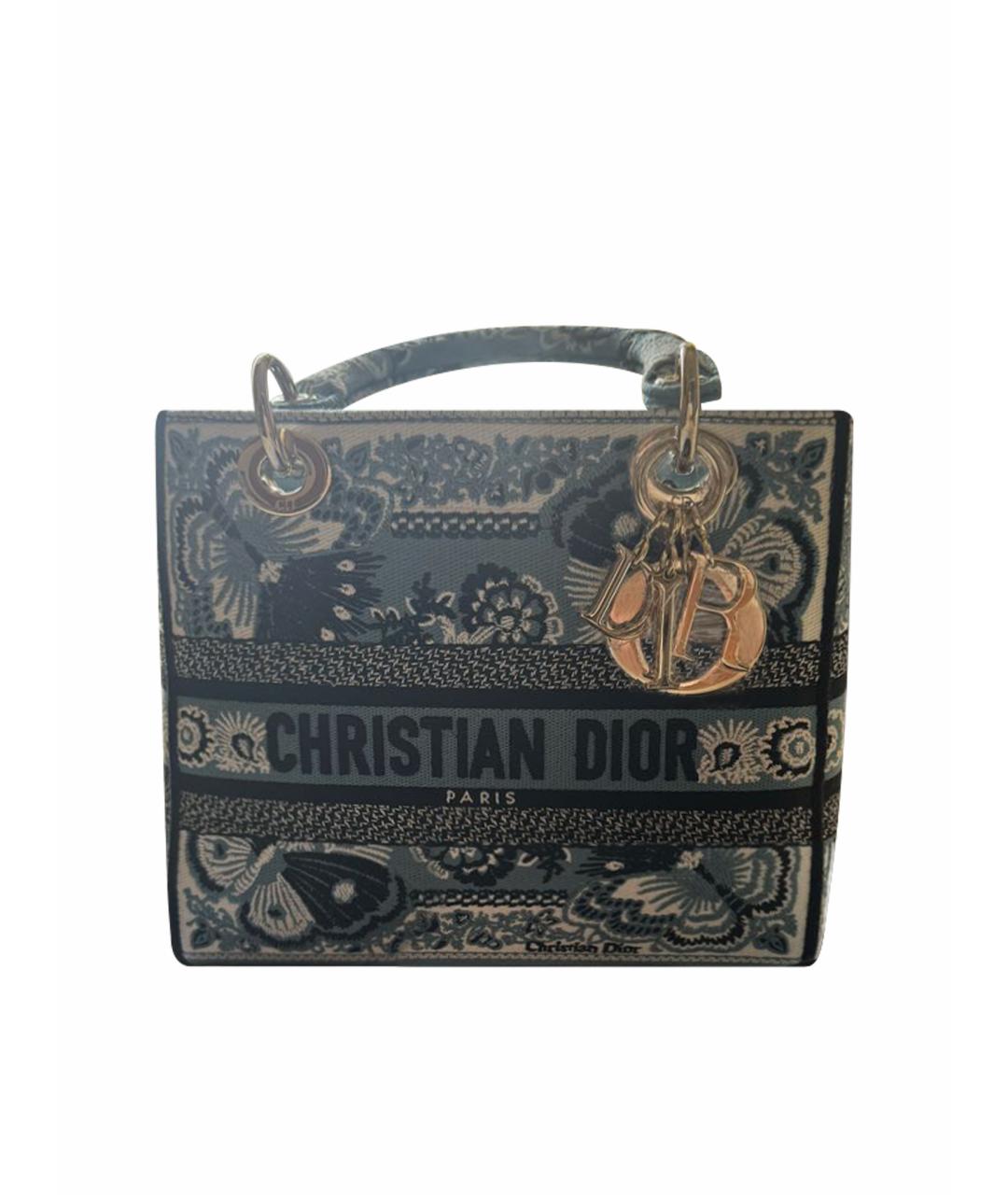 CHRISTIAN DIOR Синяя сумка тоут, фото 1