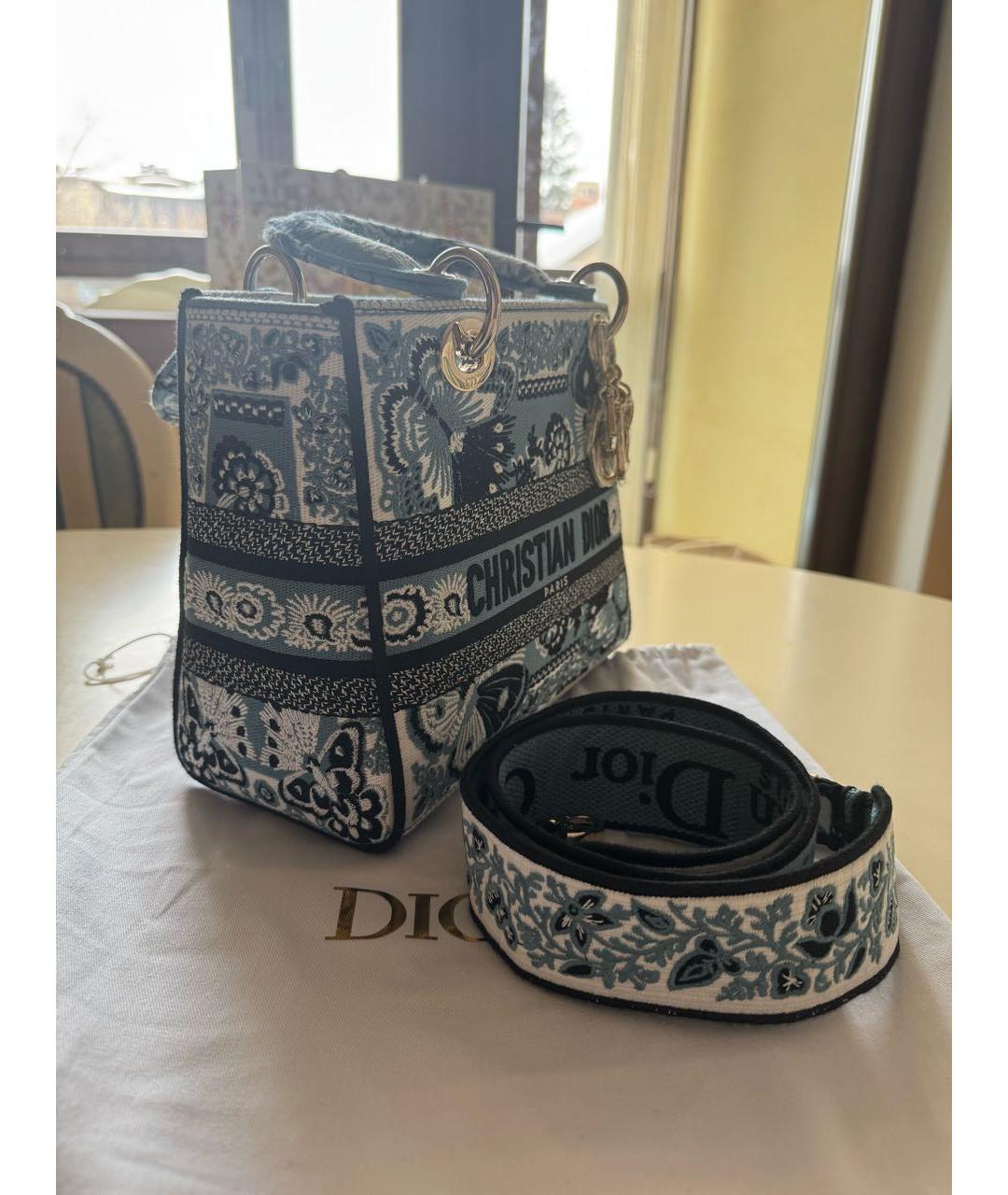 CHRISTIAN DIOR Синяя сумка тоут, фото 2