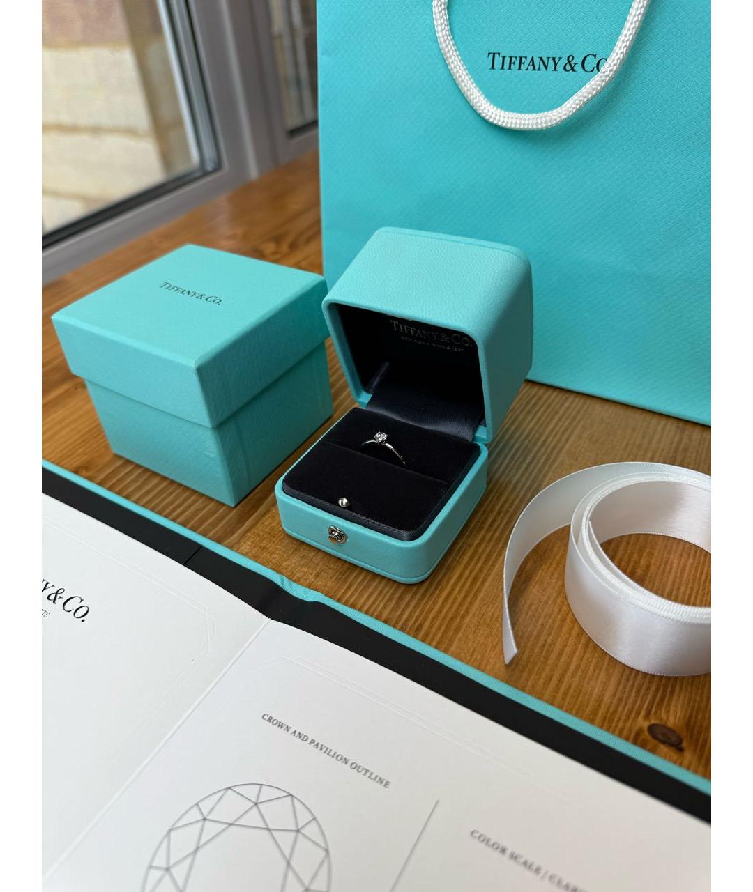 TIFFANY&CO Белое платиновое кольцо, фото 5