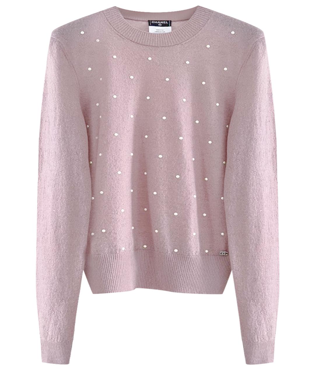 CHANEL Розовый шерстяной джемпер / свитер, фото 1