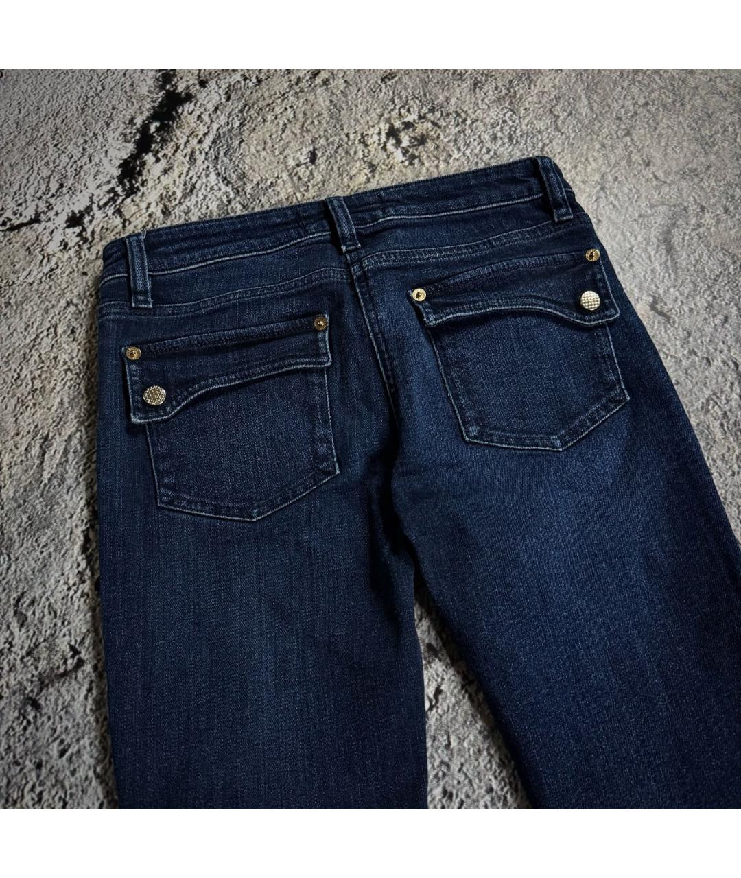 ROBERTO CAVALLI Синие хлопко-эластановые джинсы, фото 8