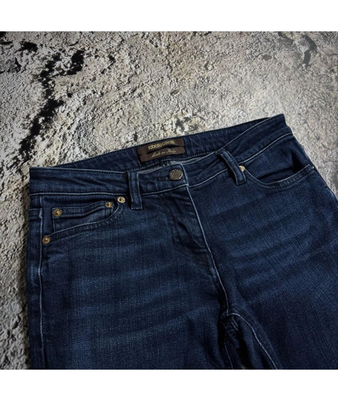 ROBERTO CAVALLI Синие хлопко-эластановые джинсы, фото 7