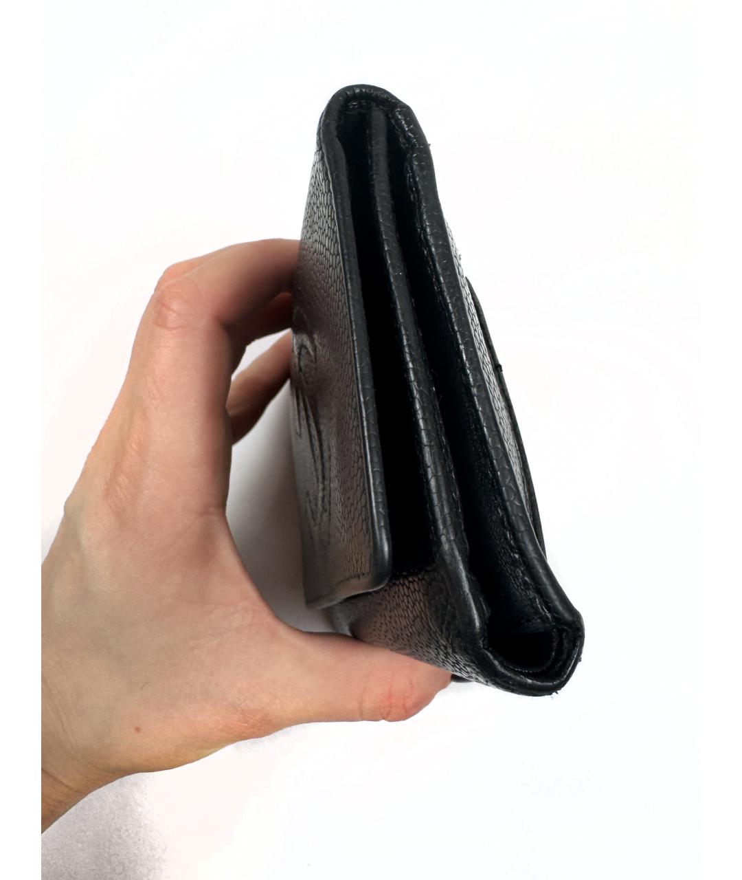 CHANEL Черный кожаный кошелек, фото 2