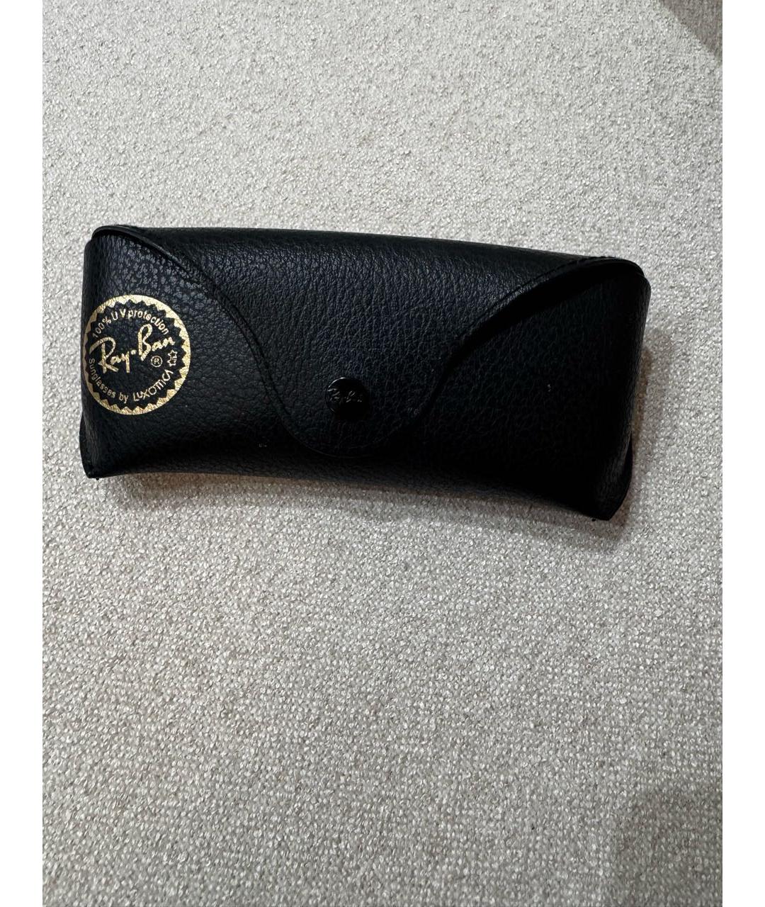 RAY BAN Коричневые металлические солнцезащитные очки, фото 4