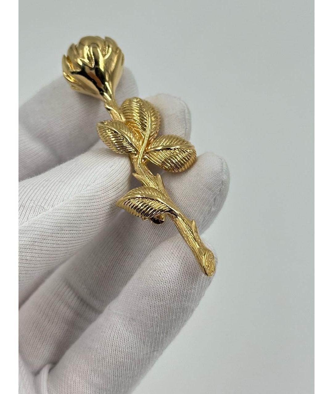 CHRISTIAN DIOR Золотая позолоченная булавка / брошь, фото 4