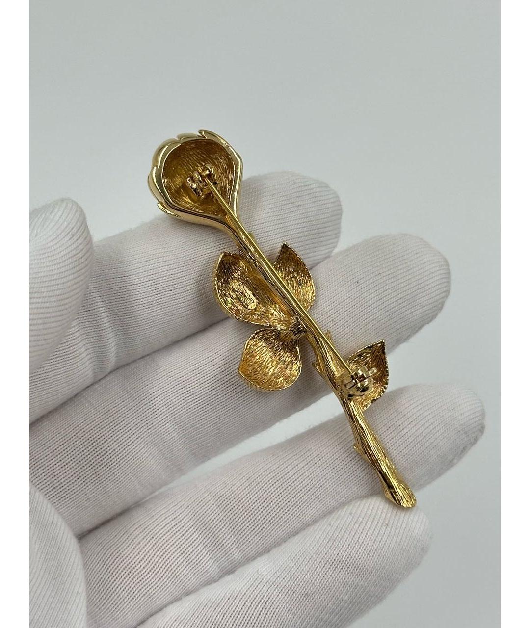 CHRISTIAN DIOR Золотая позолоченная булавка / брошь, фото 6
